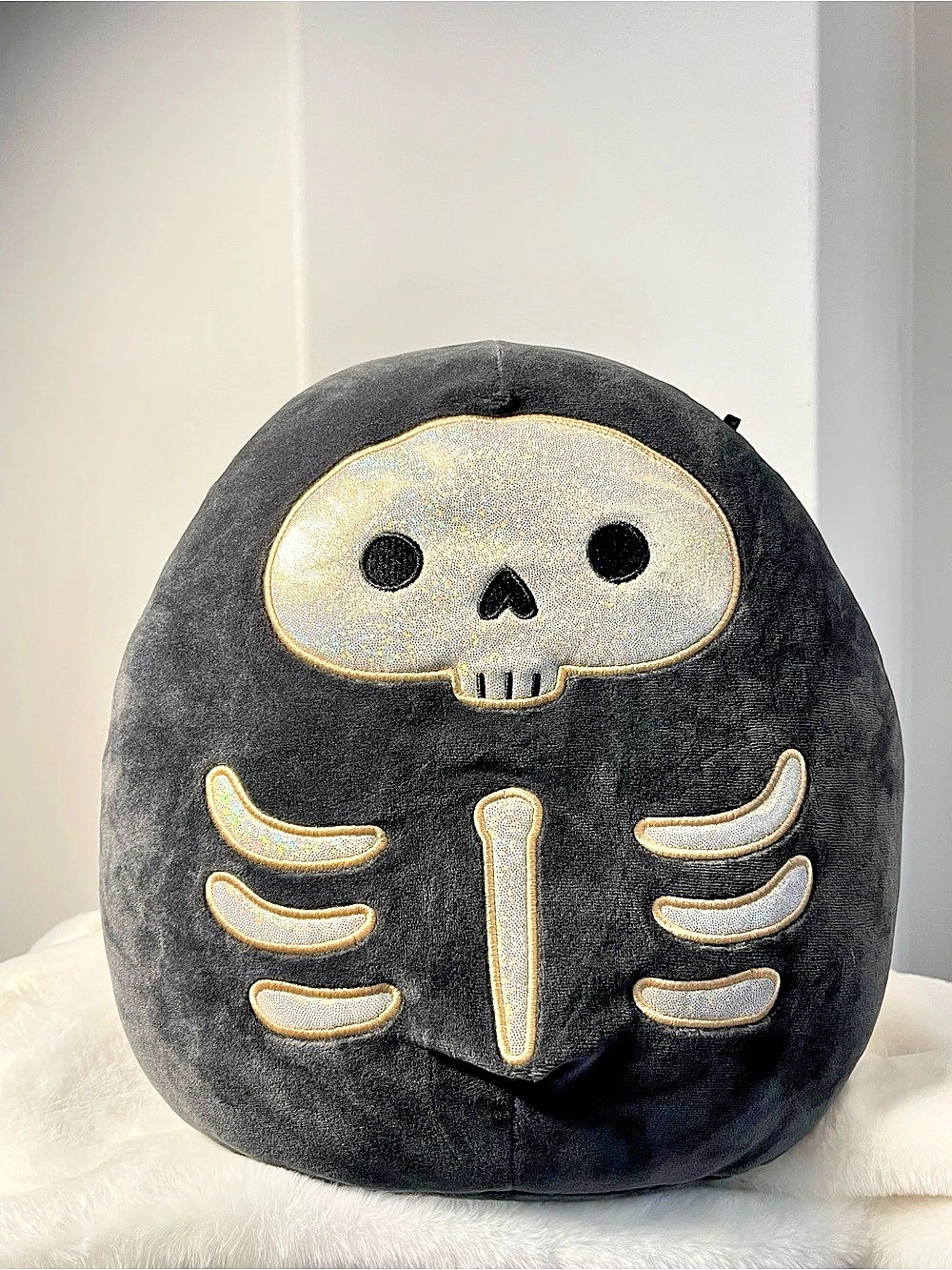 Squishmallows Stix the Skeleton Black & Golden 12”